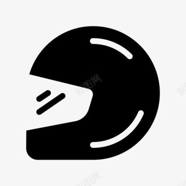 头盔摩托车防护图标图标