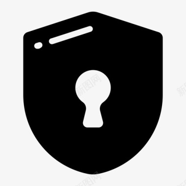 锁保护安全屏蔽图标图标