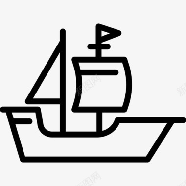 旧帆船运输机航母图标图标