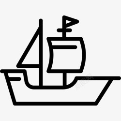旧帆船旧帆船运输机航母图标高清图片