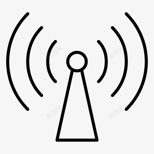 信号连接互联网图标svg_新图网 https://ixintu.com 互联网 信号 塔台 无线电 网络用户界面 连接