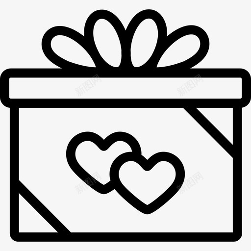 有心形形状礼品盒的礼品盒图标svg_新图网 https://ixintu.com 形状 有心形 礼品盒的礼品盒