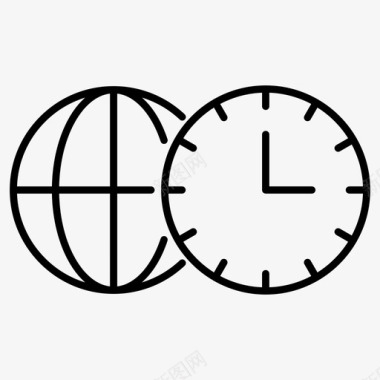 时区时钟计时器图标图标