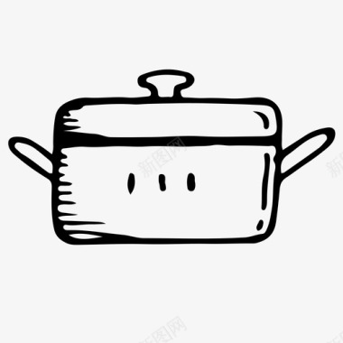 锅烹饪餐具图标图标