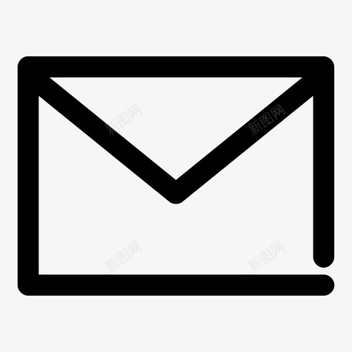 信封信件邮件图标svg_新图网 https://ixintu.com 信件 信封 普通用户界面空白粗体 空白信封模版 邮件 邮寄 邮票