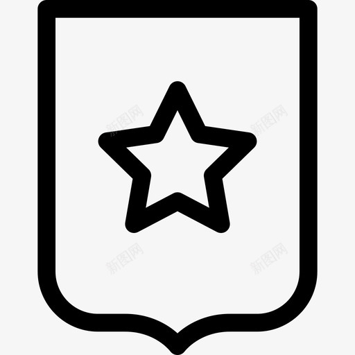 带星盾安全防护罩图标svg_新图网 https://ixintu.com 安全 带星盾 防护罩