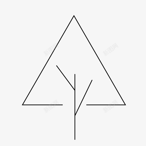 树建筑植物图标svg_新图网 https://ixintu.com 三角形 建筑 树 植物