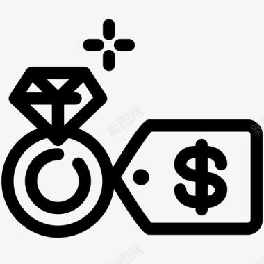 钻石钻戒订婚图标图标