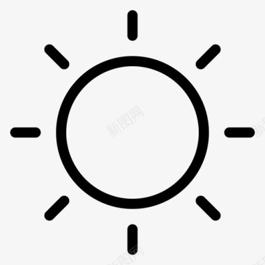 阳光天气预报夏季图标图标