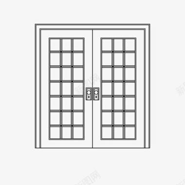 门建筑详图图标图标