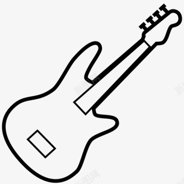 低音吉他乐器图标图标
