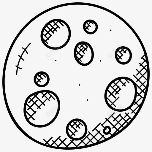 月球表面行星太空图标svg_新图网 https://ixintu.com 太空 太空和飞机涂鸦图标 宇宙 月球表面 行星