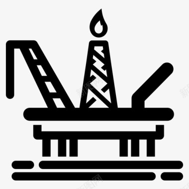 石油平台原油勘探图标图标