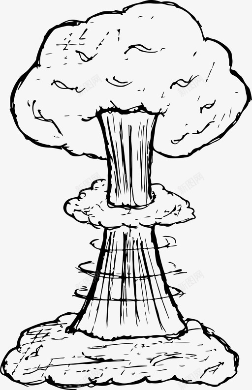 爆炸蘑菇云核武器图标svg_新图网 https://ixintu.com 战争 核武器 核污染 武器 爆炸 粗略的图标 蘑菇云