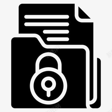 文档锁定数据文件夹图标图标