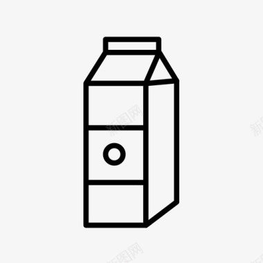 牛奶盒咖啡厅图标图标