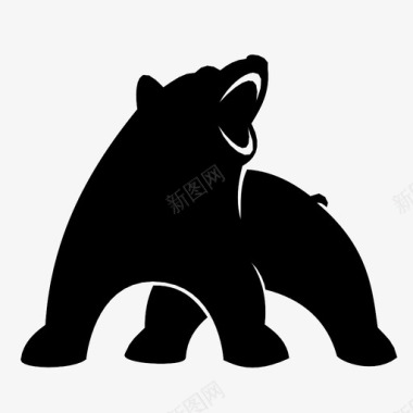 熊动物野生图标图标