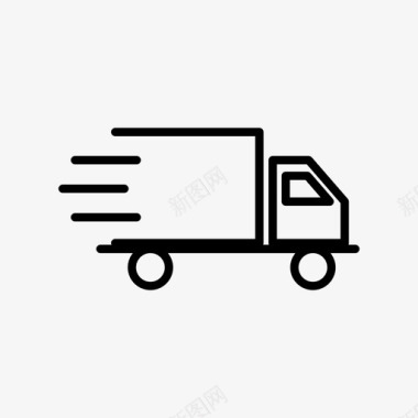 快速交货运输卡车图标图标