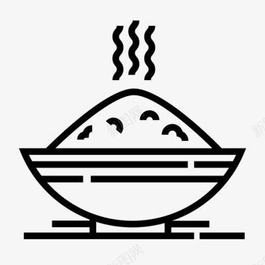 大米亚洲食品煮饭图标图标