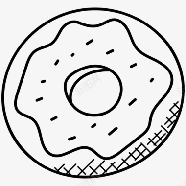 甜甜圈烘焙食品糖果图标图标