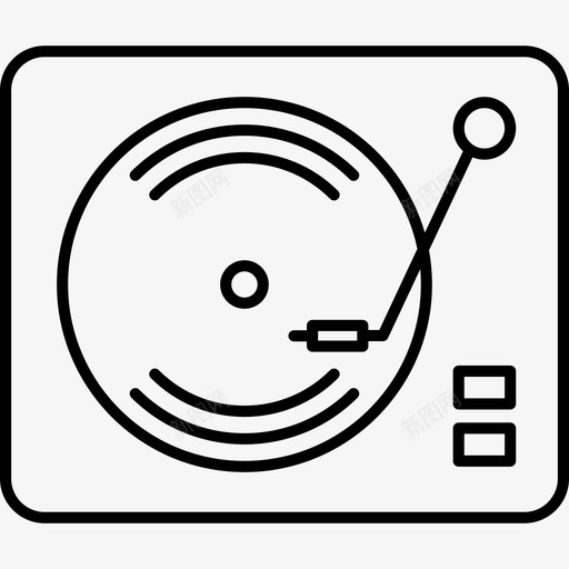 复古唱片播放器技术音乐节图标svg_新图网 https://ixintu.com 复古唱片播放器 技术 音乐节