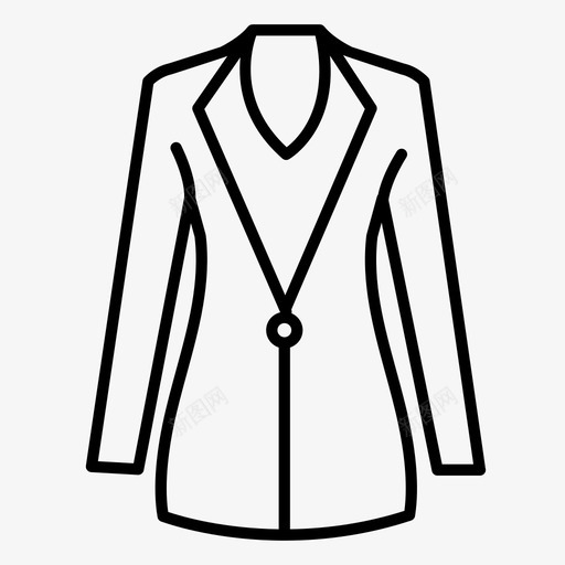 外套衣服时装图标svg_新图网 https://ixintu.com 外套 女人 女人的时尚 时装 衣服