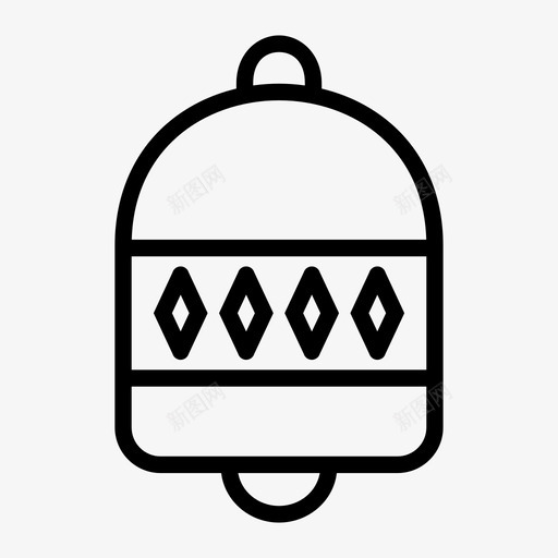钟声庆祝圣诞节图标svg_新图网 https://ixintu.com 圣诞节 圣诞装饰品 庆祝 节日 钟声