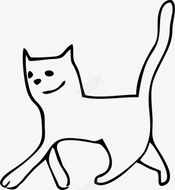 猫手绘动物图标图标