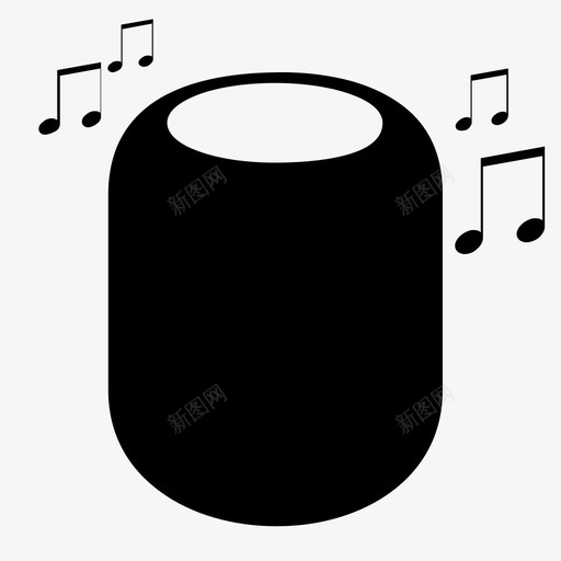 homepod苹果音乐图标svg_新图网 https://ixintu.com homepod 扬声器 苹果 音乐