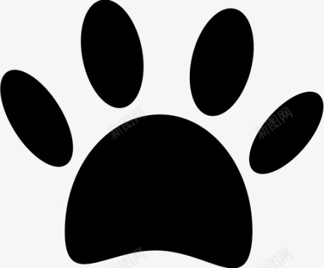 爪印动物爪宠物动物印图标图标