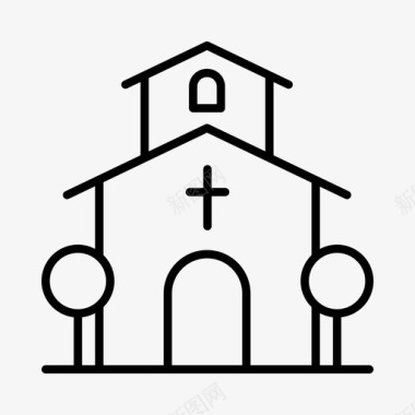 教堂庆典礼拜堂图标图标