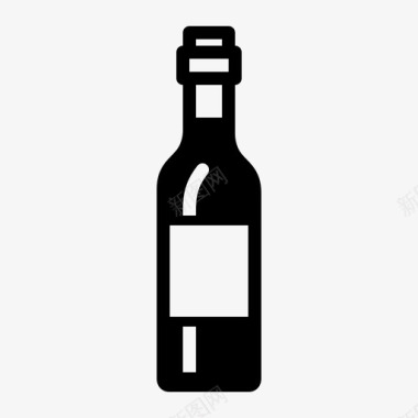红酒酒瓶饮料图标图标