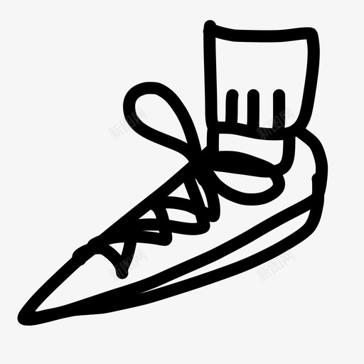 运动鞋脚走图标svg_新图网 https://ixintu.com 脚 脸和人手绘 走 运动鞋
