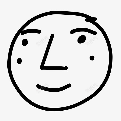 幸福红脸手绘人图标svg_新图网 https://ixintu.com 人 幸福红脸 手绘 脸和人手绘