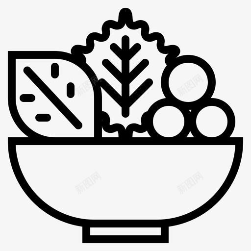 沙拉健康有机图标svg_新图网 https://ixintu.com 健康 快餐 有机 沙拉 素食 蔬菜