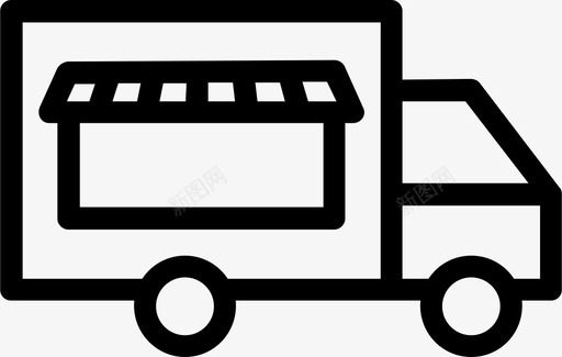 食品车烹饪食品运输图标图标
