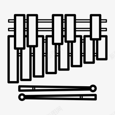 木琴古典乐器图标图标