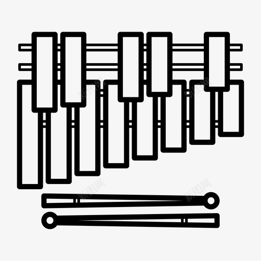 木琴古典乐器图标svg_新图网 https://ixintu.com 乐器 古典 声音 木琴 节奏 音乐