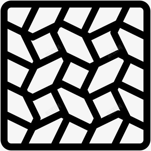 瓷砖栅栏图案图标svg_新图网 https://ixintu.com 图案 图案轮廓 栅栏 瓷砖 纺织品