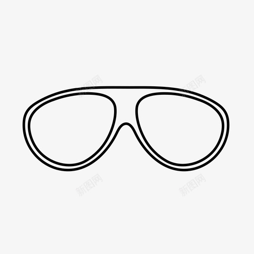 圆形飞行员眼镜框架图标svg_新图网 https://ixintu.com 圆形飞行员眼镜 框架