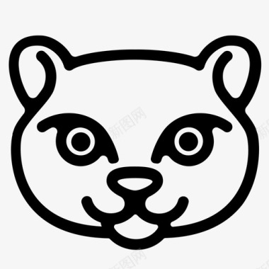 猫鼬脸食肉动物图标图标