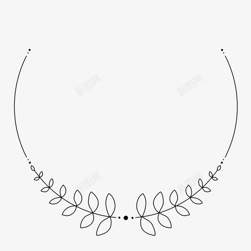 叶冠缘圆图标svg_新图网 https://ixintu.com 叶 叶冠 圆 环 缘