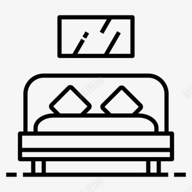卧室家具枕头图标图标