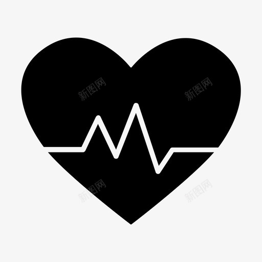 心率健康健康监测图标svg_新图网 https://ixintu.com 健康 健康监测 健康跟踪 心率 心跳