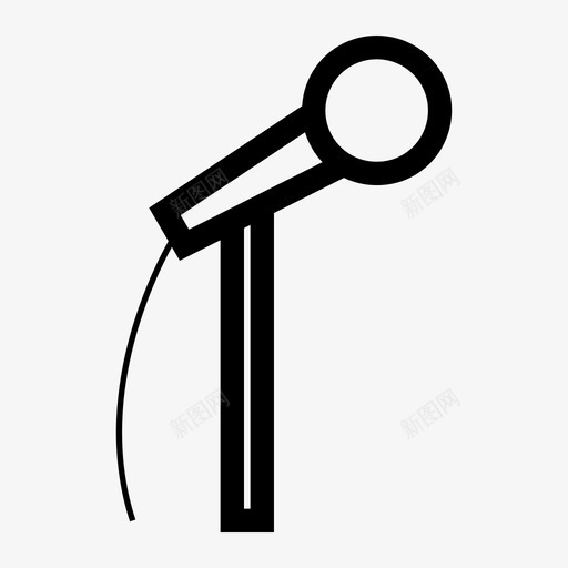 麦克风音乐唱歌图标svg_新图网 https://ixintu.com 唱歌 歌手 演讲 音乐 麦克风 麦克风唱歌