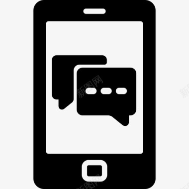 电话聊天技术智能手机图标图标