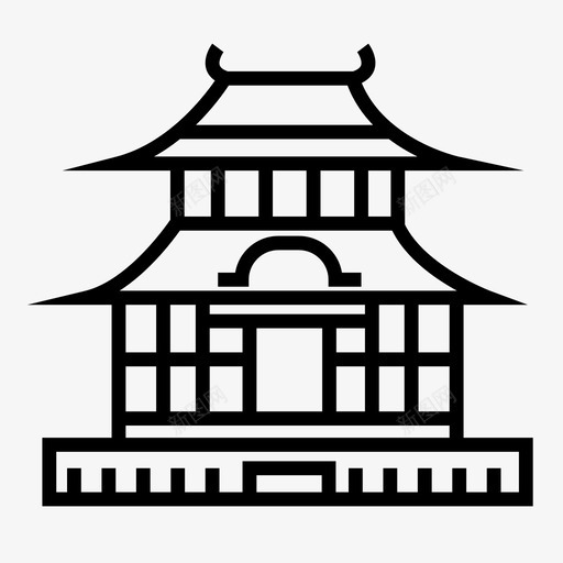 寺庙建筑日本图标svg_新图网 https://ixintu.com 寺庙 建筑 日本 日本寺庙