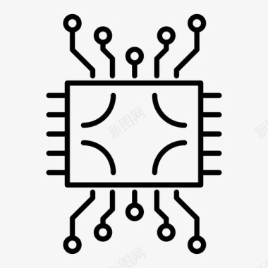 电路电子处理器图标图标