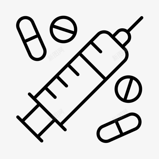 医疗医院药物图标svg_新图网 https://ixintu.com 医护人员 医疗 医院 止痛药 药物