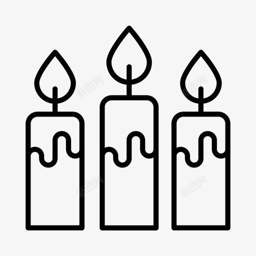 蜡烛庆祝复活节图标svg_新图网 https://ixintu.com 复活节 复活节装饰 庆祝 节日 蜡烛